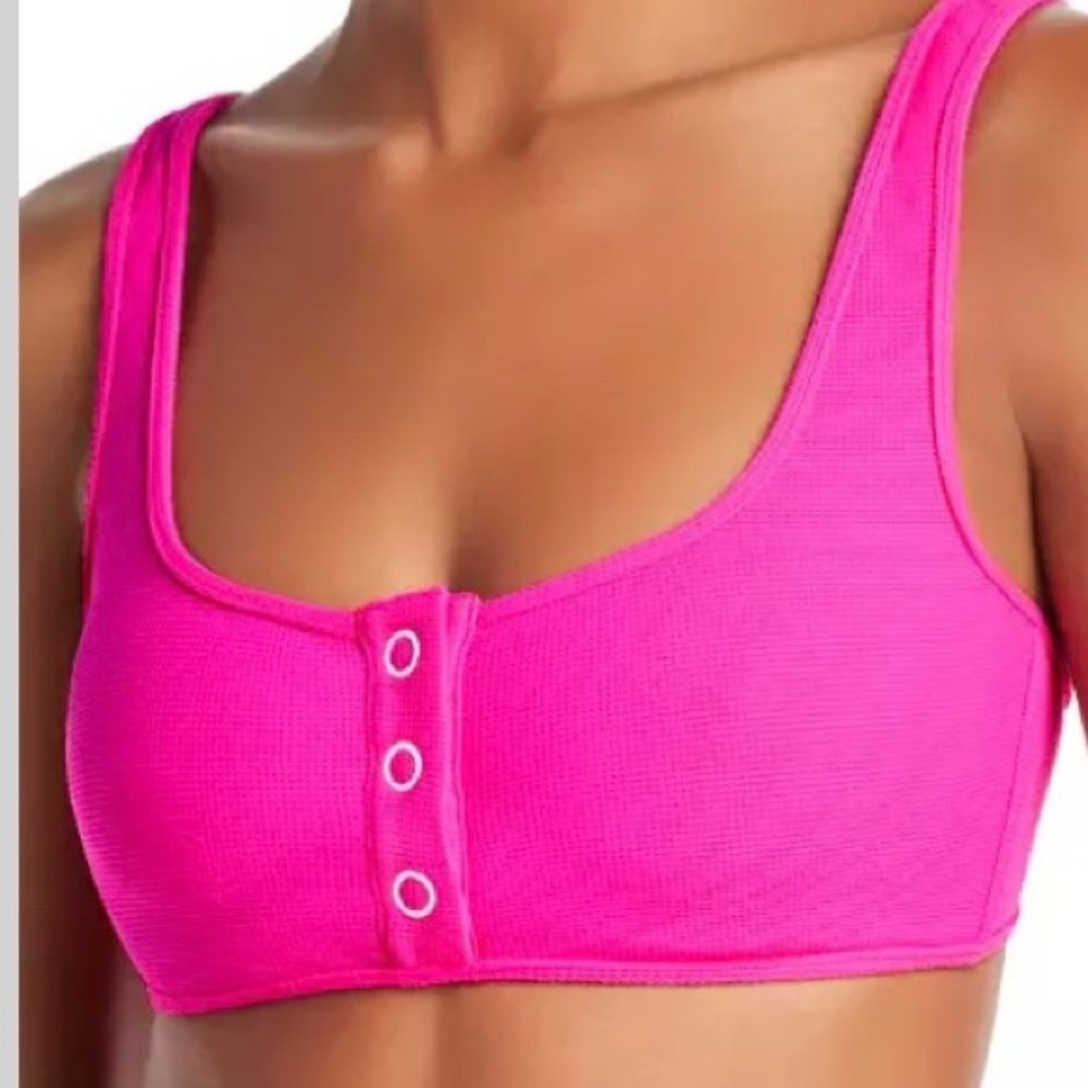 Dolce Vita Cali Babe Snap Waffle Bikini Top